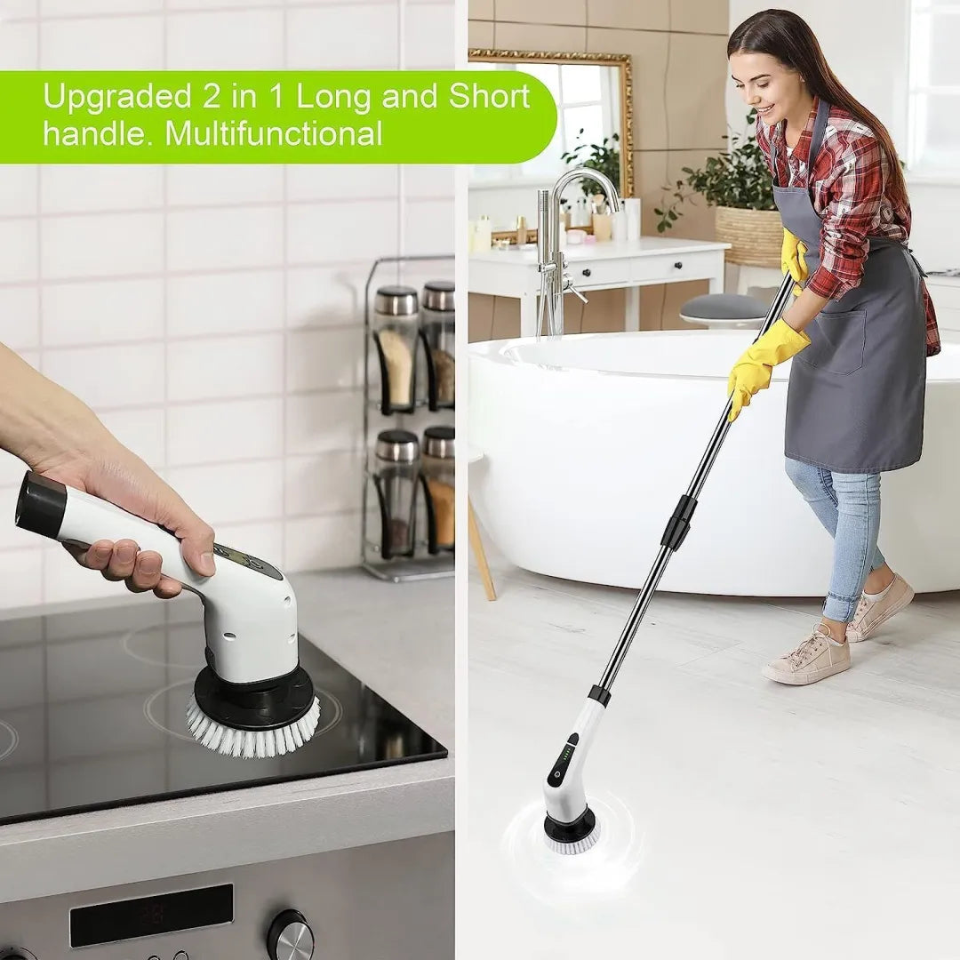 Cordless Power Scrubber with 7 Versatile Brush Heads