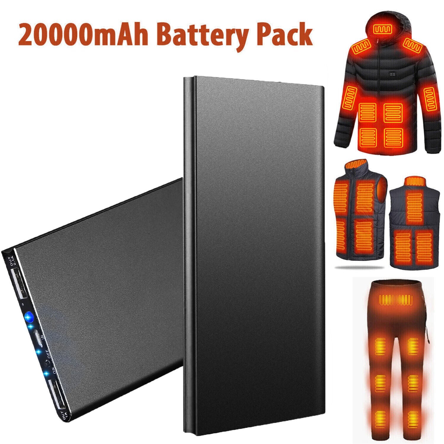 20,000mAh Smart Power Bank for Heated Gear