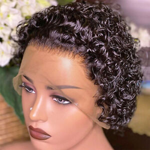 Short Curly Pixie Bob Wig – Lace Front Human Hair Weave