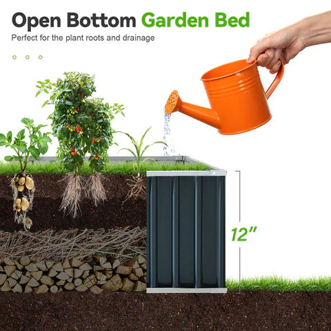 Raised Garden Bed for Outdoor Flowers and Vegetables
