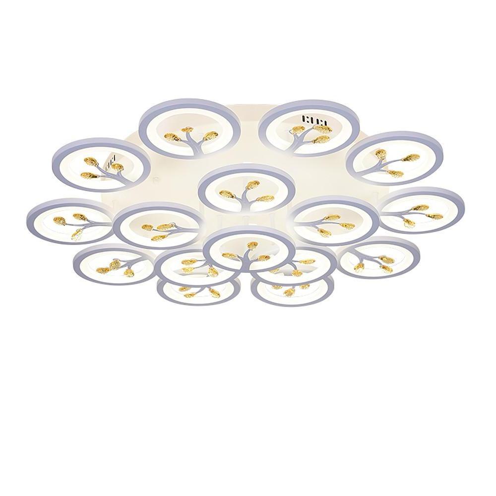 16-Light Flower Dimmable LED White Nordic Ceiling Flush Mount Lighting