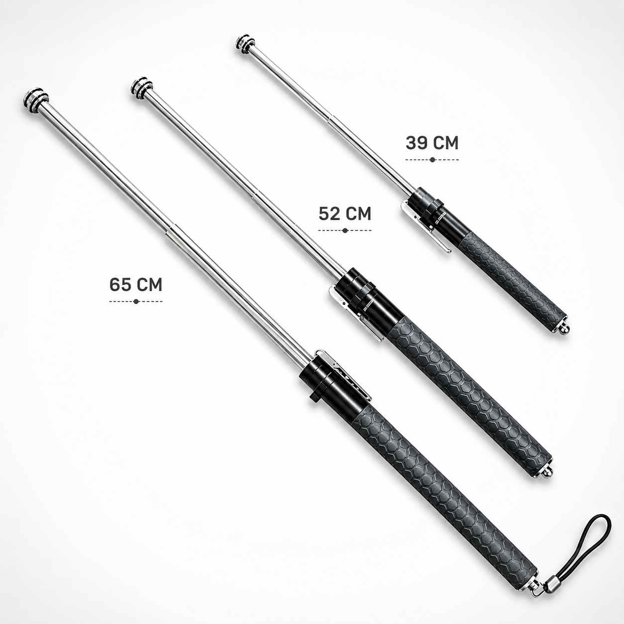 Automatic Hiking Pole with LED Light and Non-Slip Handle for Safety
