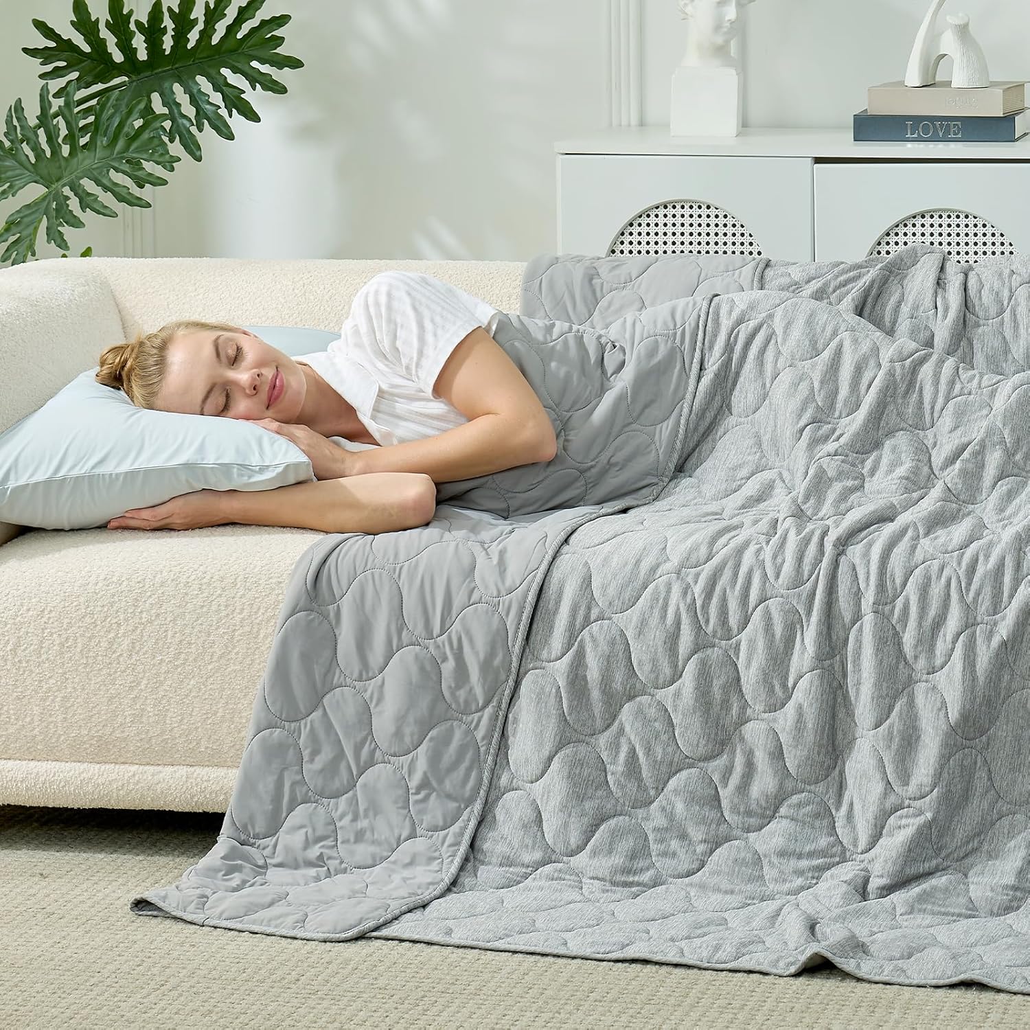 Cooling Dual-Sided Blanket for Hot Sleepers - Soft Lightweight Throw