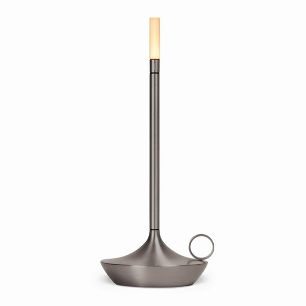 Portable LED Table Lamp with Rechargeable Candle Glow