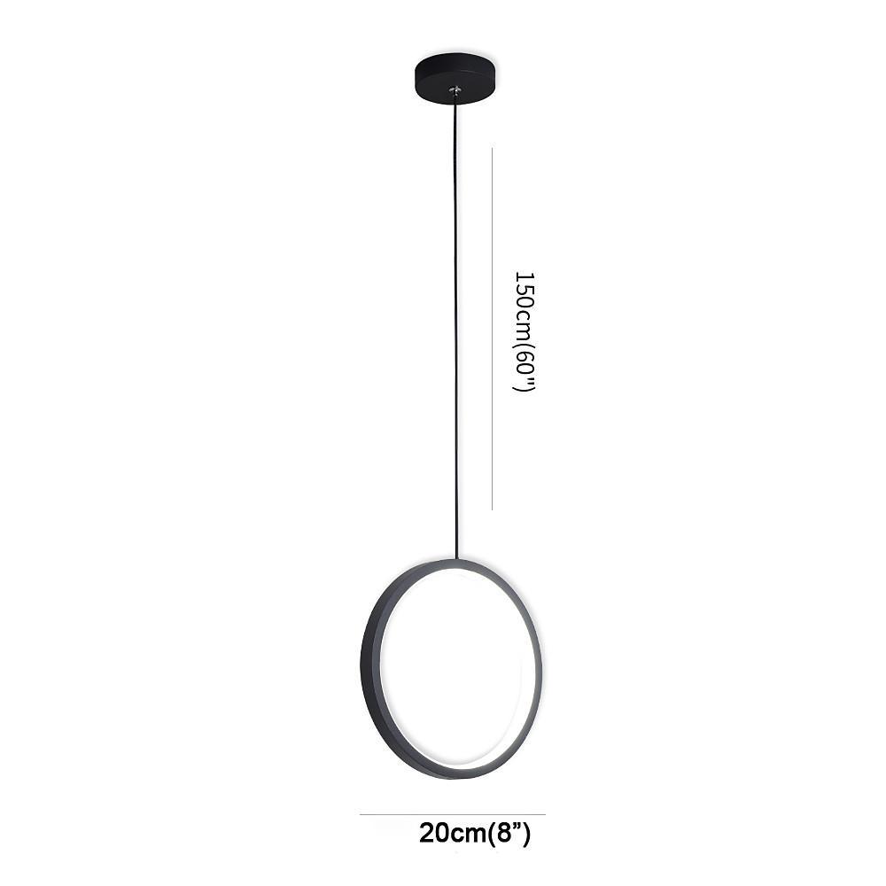 2-Light Modern Round Pendant Lighting Vintage Metal LED Ceiling Light by Taavita