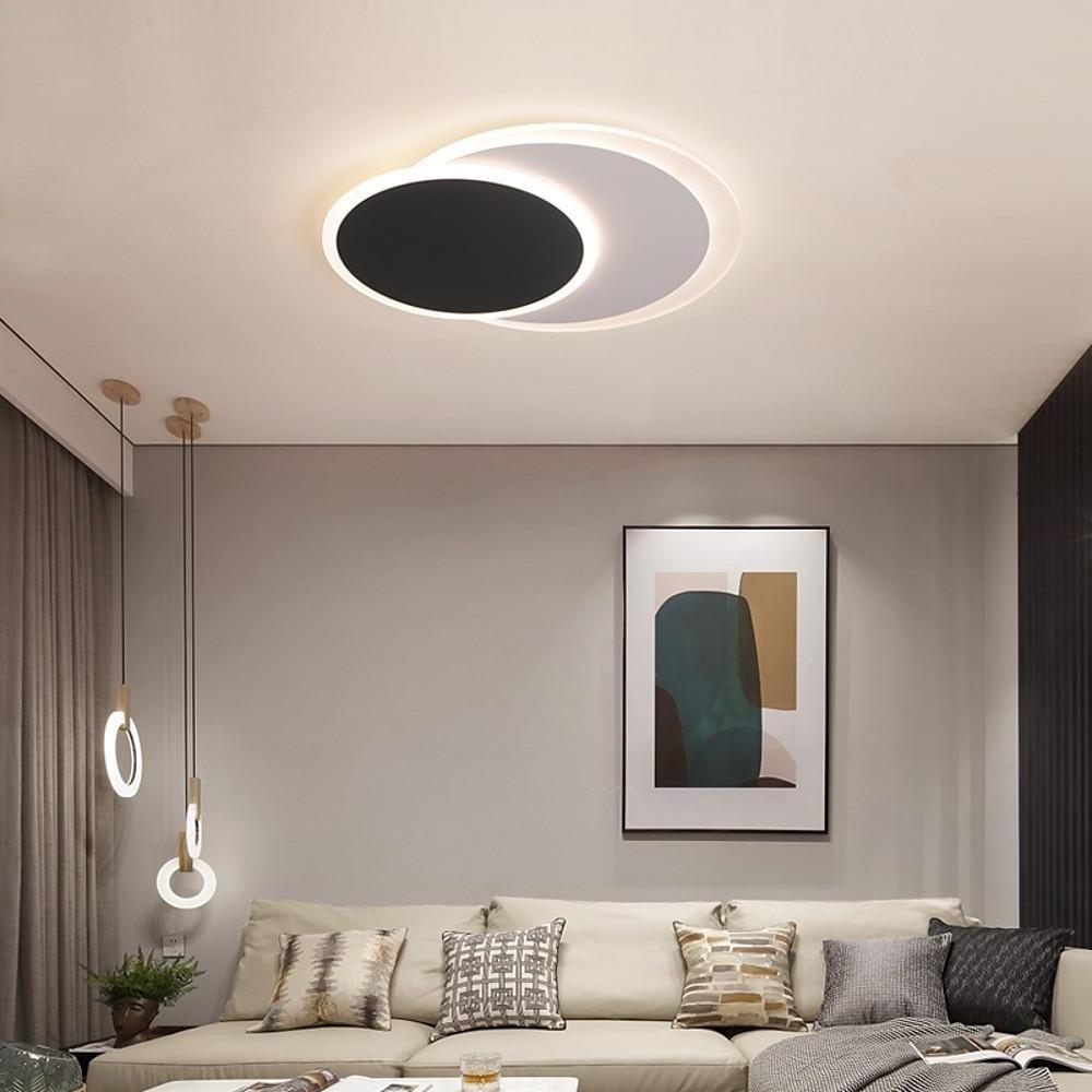 2-Light Circle Flush Mount Ceiling Light for Living Room LED Taavita Kids Lighting