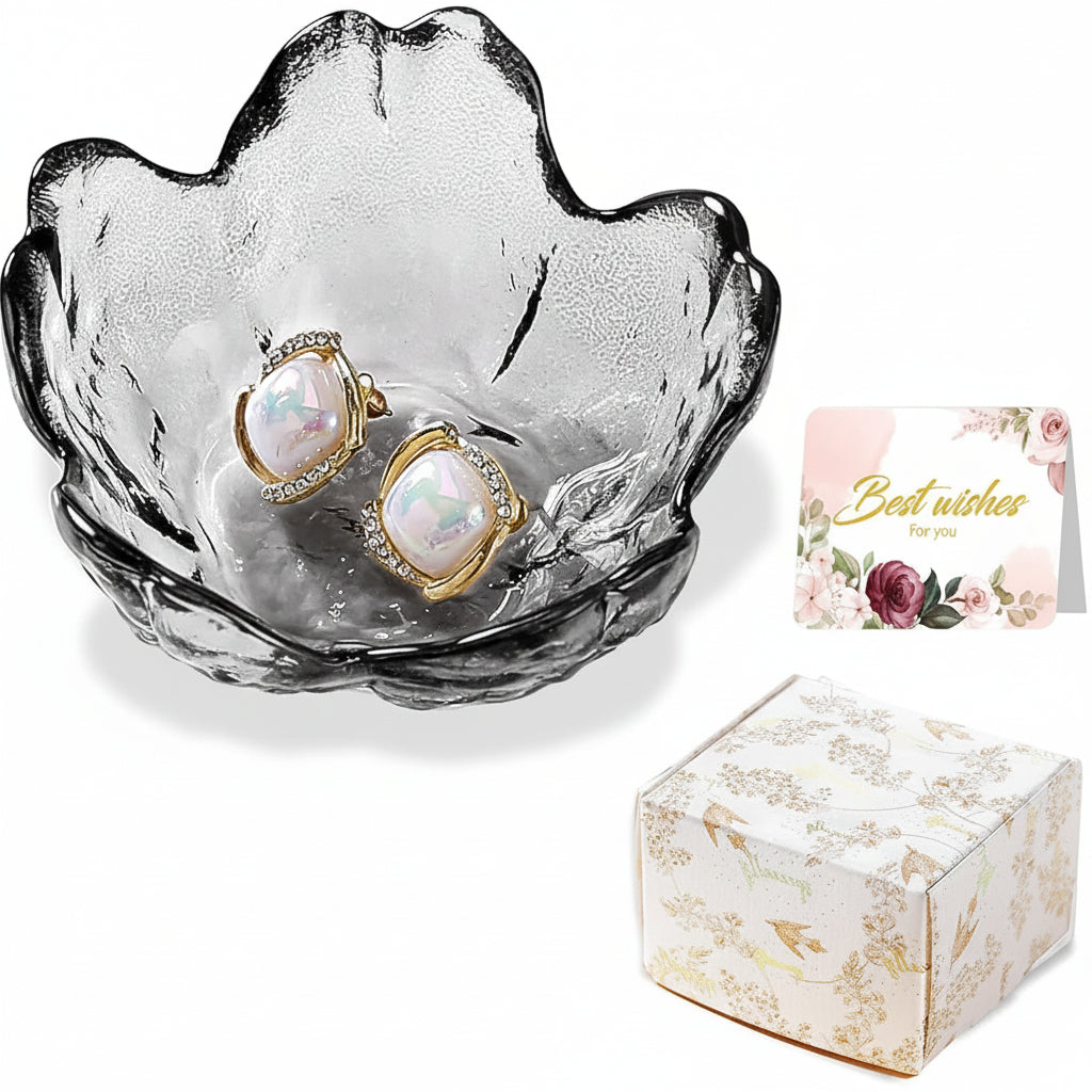 Charming Floral Ceramic Jewelry Organizer and Ring Holder
