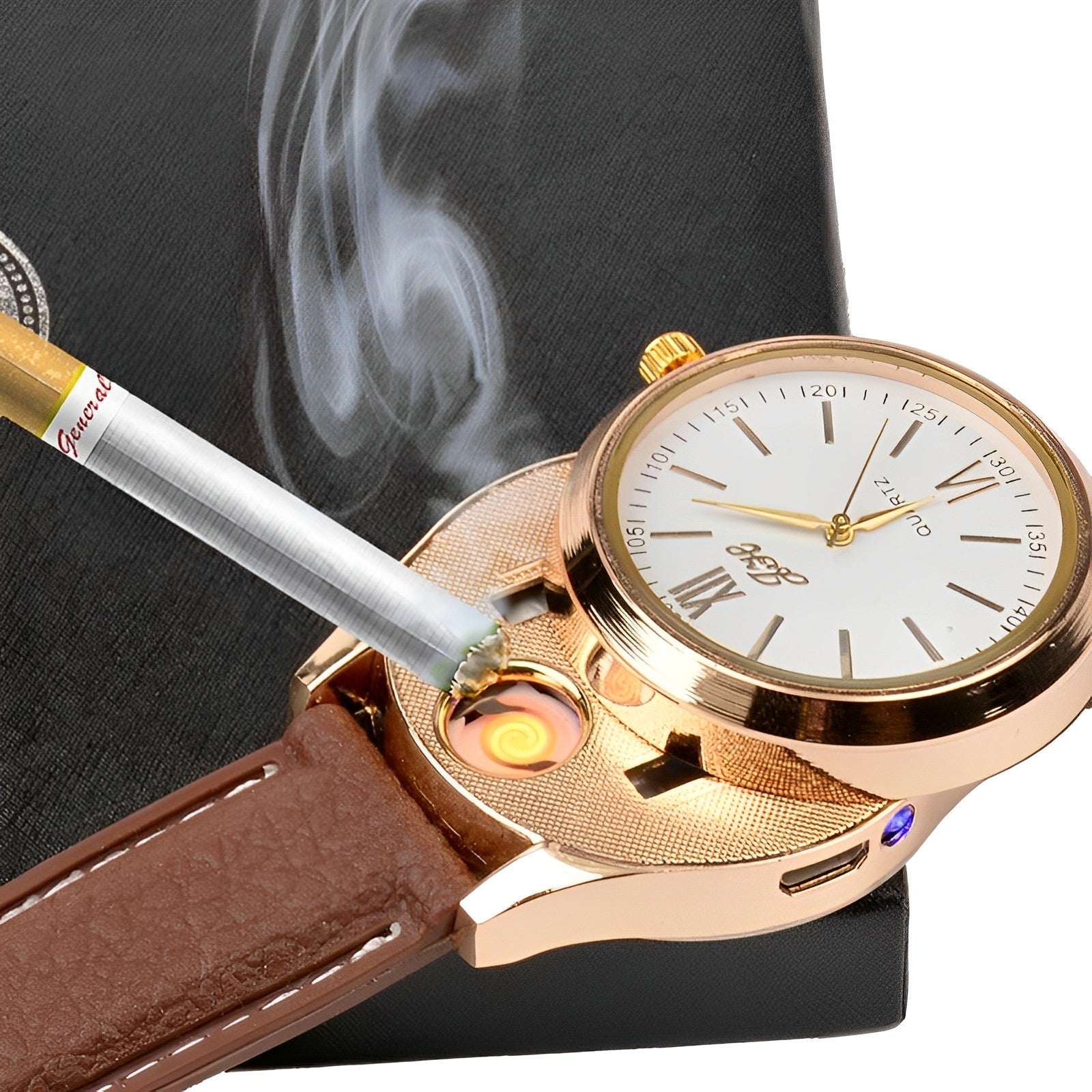 Rechargeable Watch with USB Cigarette Lighter Feature