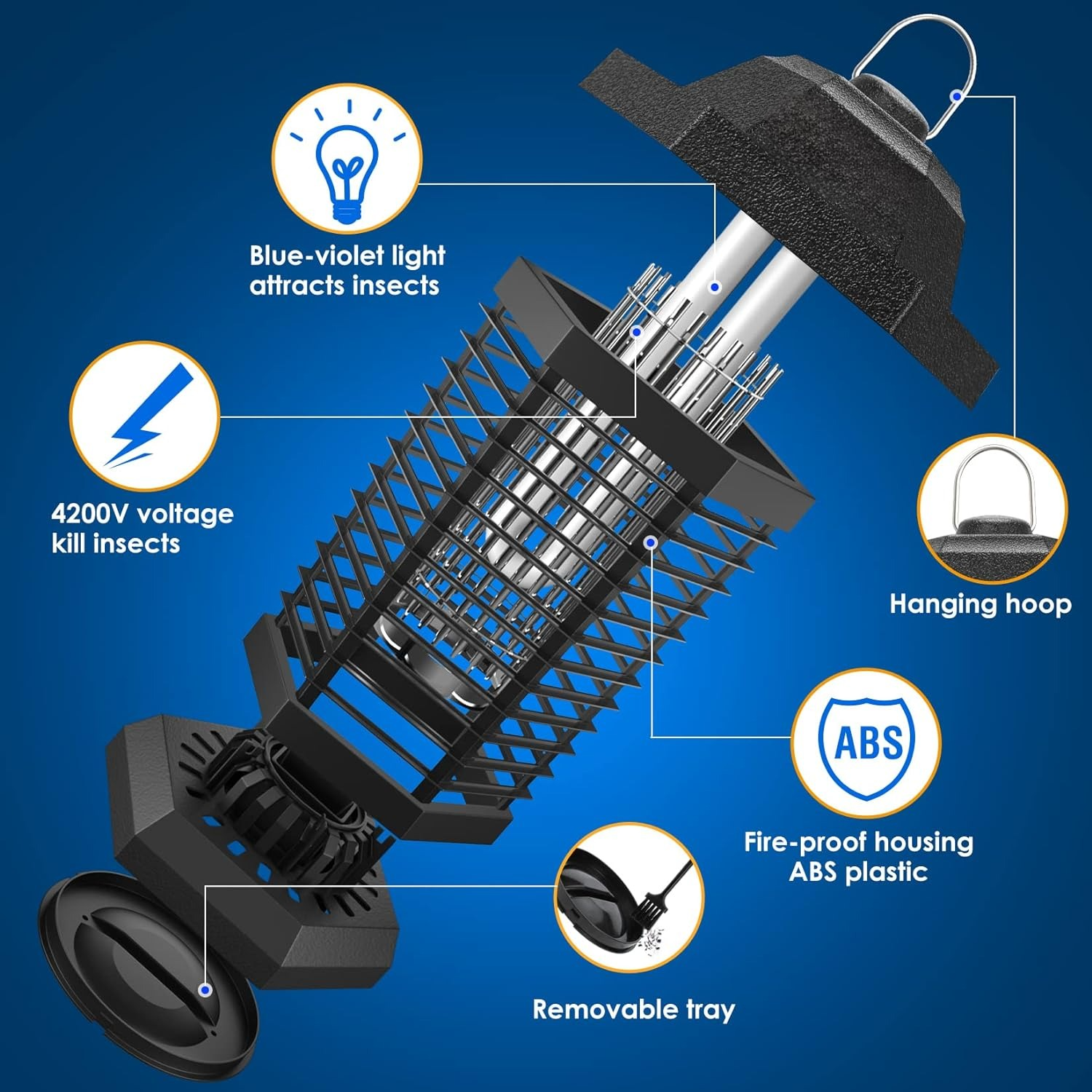 Light Insect Zapper with Electric Function