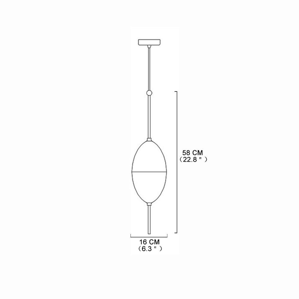 1-Light Gradient Blue Glass Pendant Light Modern Industrial Lamp by Taavita