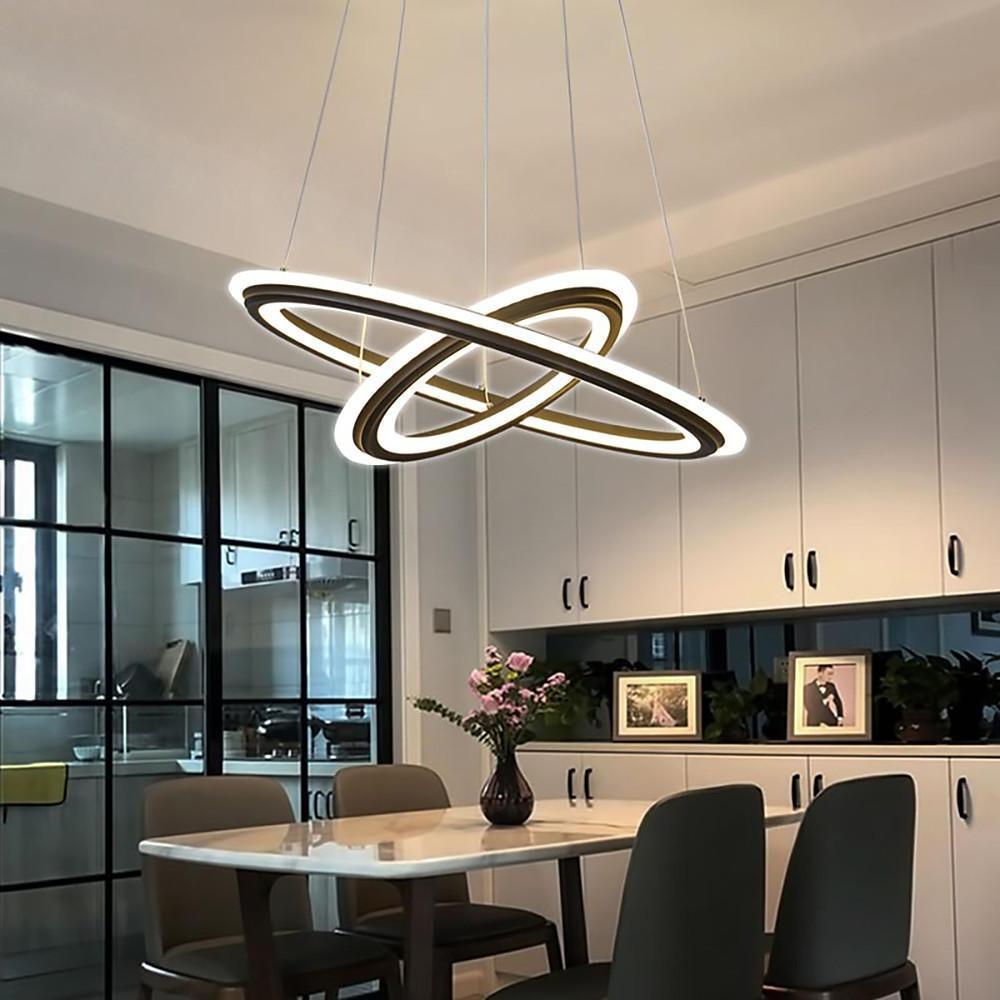 2-Light LED Taavita Chandeliers Circle-Shaped Hanging Ceiling Lights