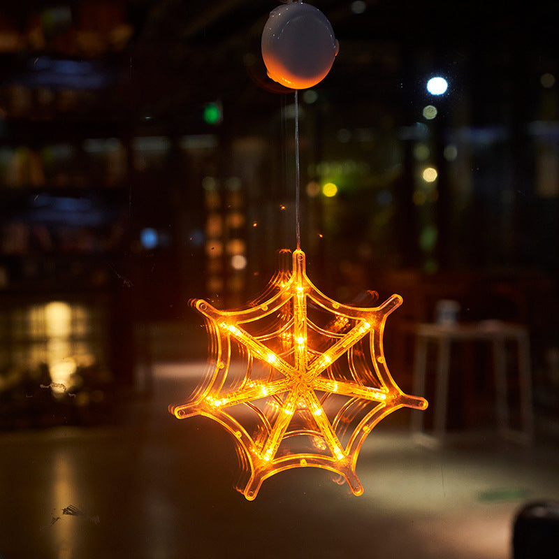 Halloween Window LED Lights with Spooky Pumpkin and Ghost Designs