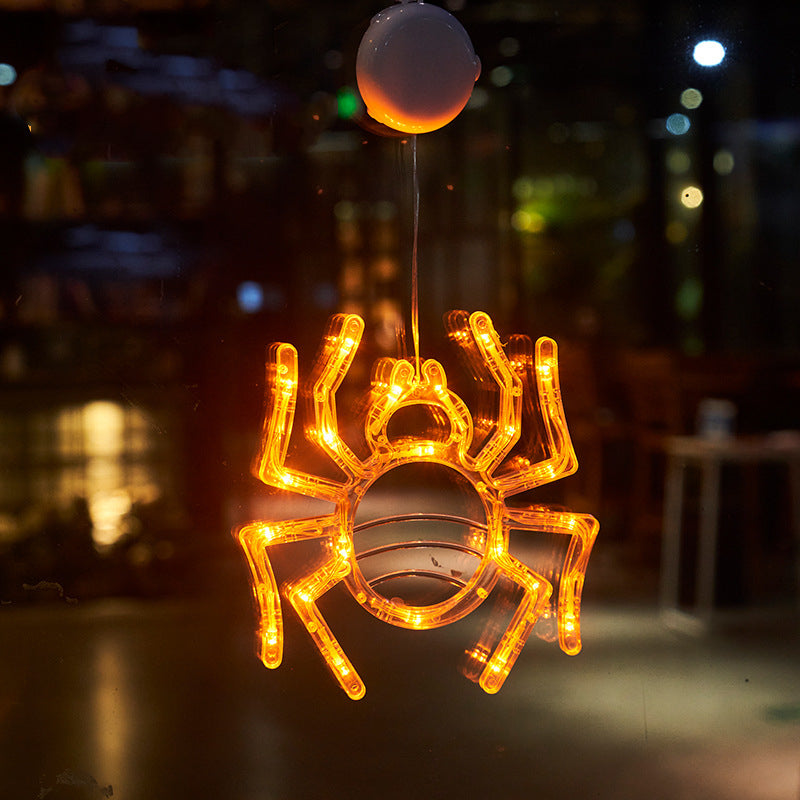 Halloween Window LED Lights with Spooky Pumpkin and Ghost Designs