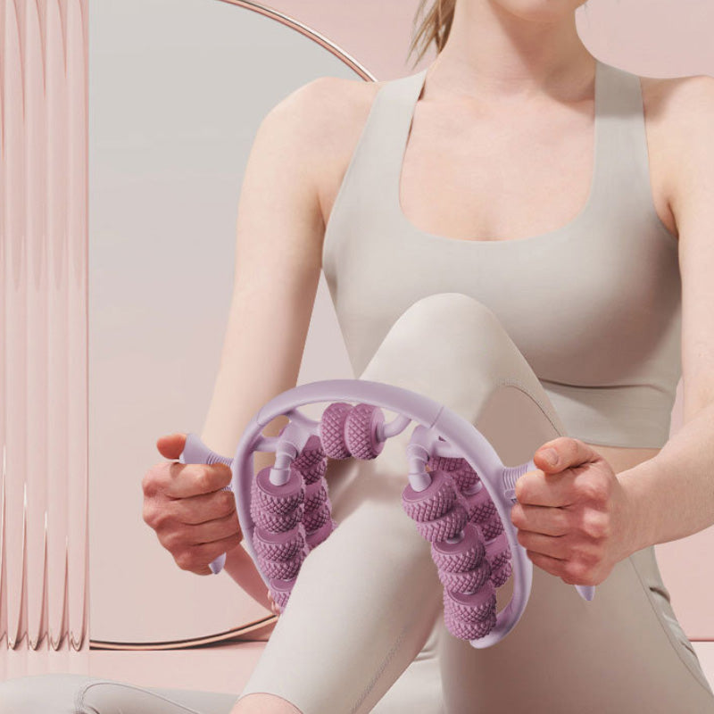 Ergonomic Leg Massage Roller with Knobs for Targeted Relief