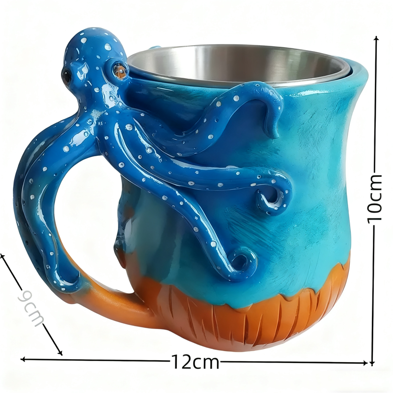 Engine Block Design 3D Mug – Creative Coffee Cup