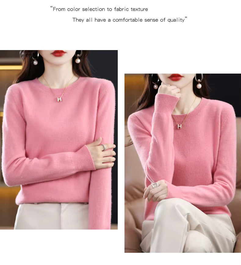 LuxeCashmere Women's Pure Merino Wool Sweater Collection