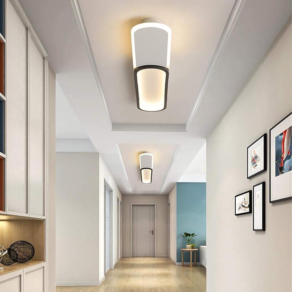 31'' LED 2-Light Geometric Shapes Flush Mount Lights Modern LED Metal Acrylic Ceiling Lights-dazuma
