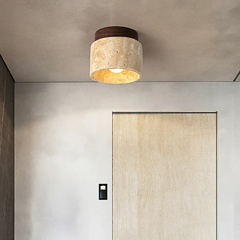 SereneGlow Soft Cream Japanese Ceiling Light for Modern Spaces
