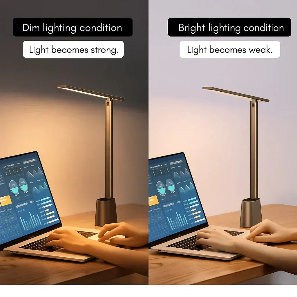 FlexiGlow Portable LED Desk Lamp with Adjustable Brightness