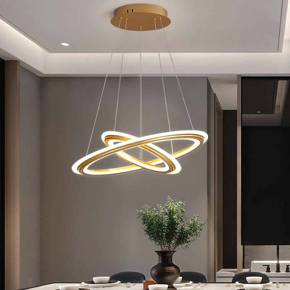20'' LED 2-Light Single Design Pendant Light Nordic Style LED Acrylic Aluminum Pendant Lights-dazuma