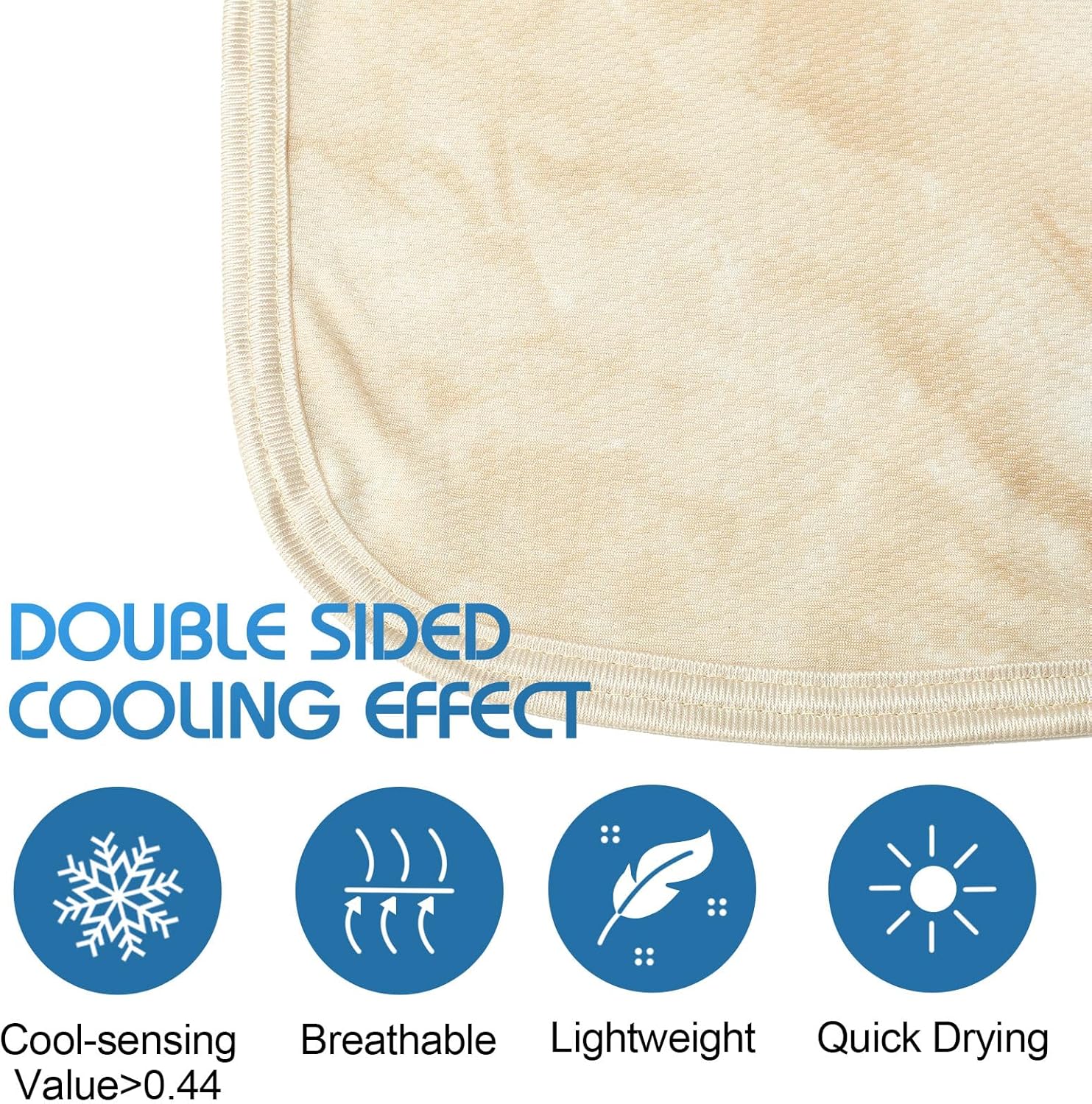 Lightweight Double-Sided Cooling Throw Blanket for Warm Sleepers