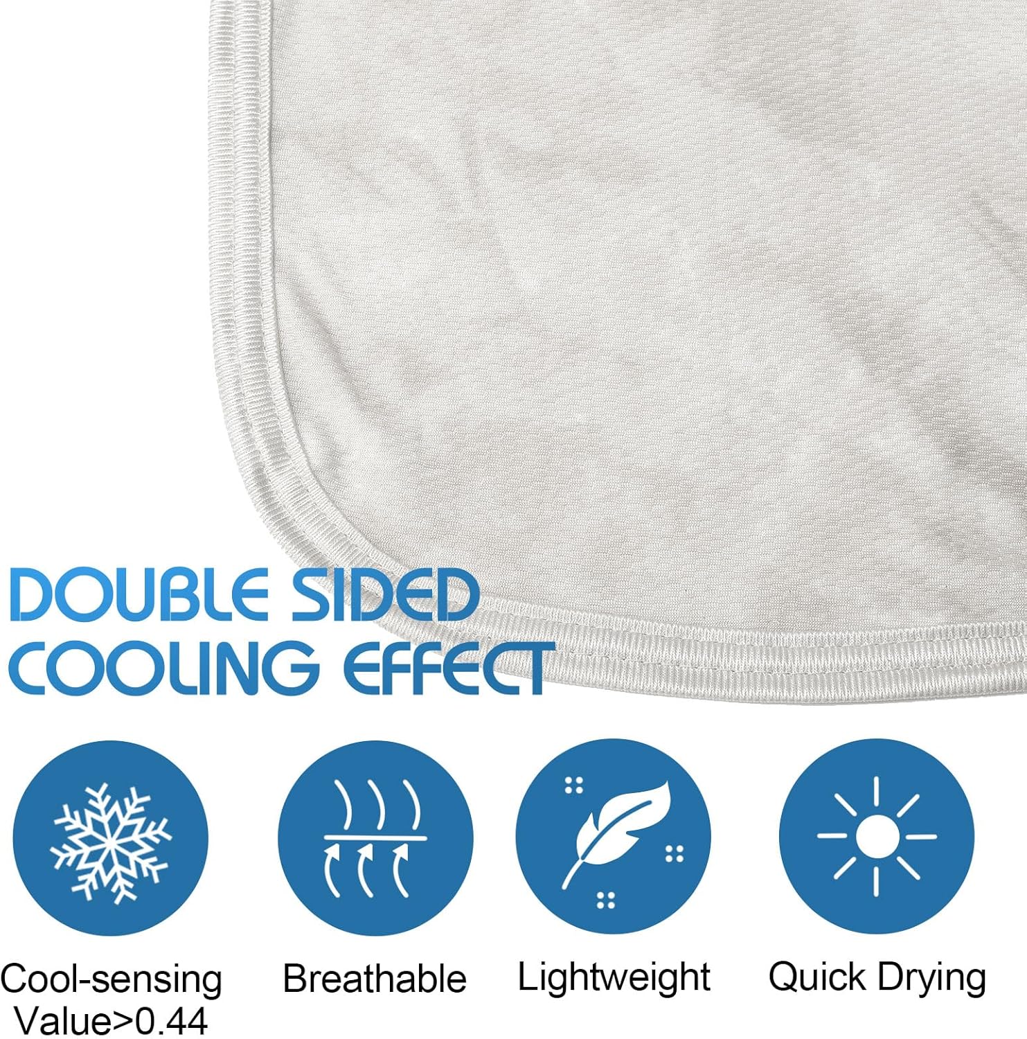 Lightweight Double-Sided Cooling Throw Blanket for Warm Sleepers