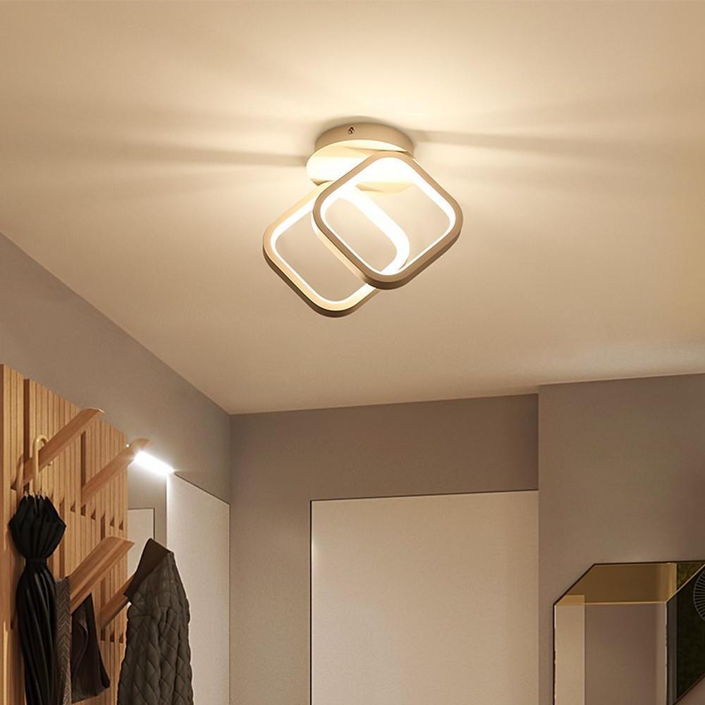 2-Light Minimalist LED Flush Mount Ceiling Light with Geometric Design by Taavita