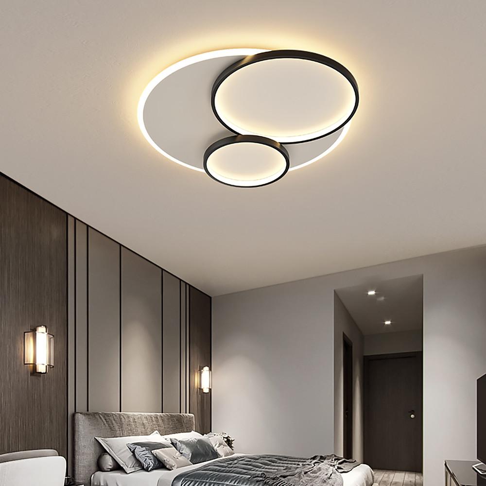 3 Circles Metal Modern Style Flush Mount Lighting LED Ceiling Lights for Bedroom