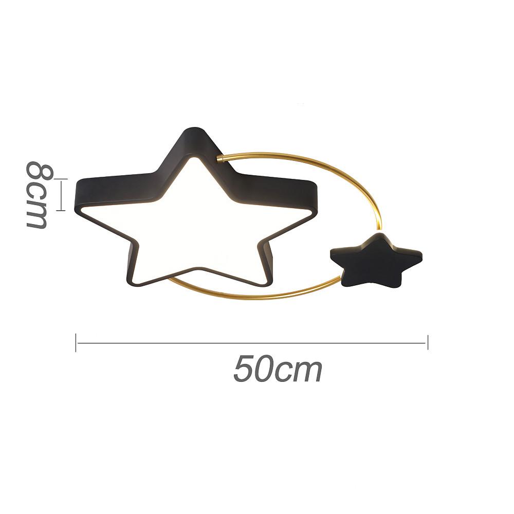 2 Star Shapes LED Classic Dimmable Flush Mount Ceiling Light for Baby Kids Bedroom by Taavita