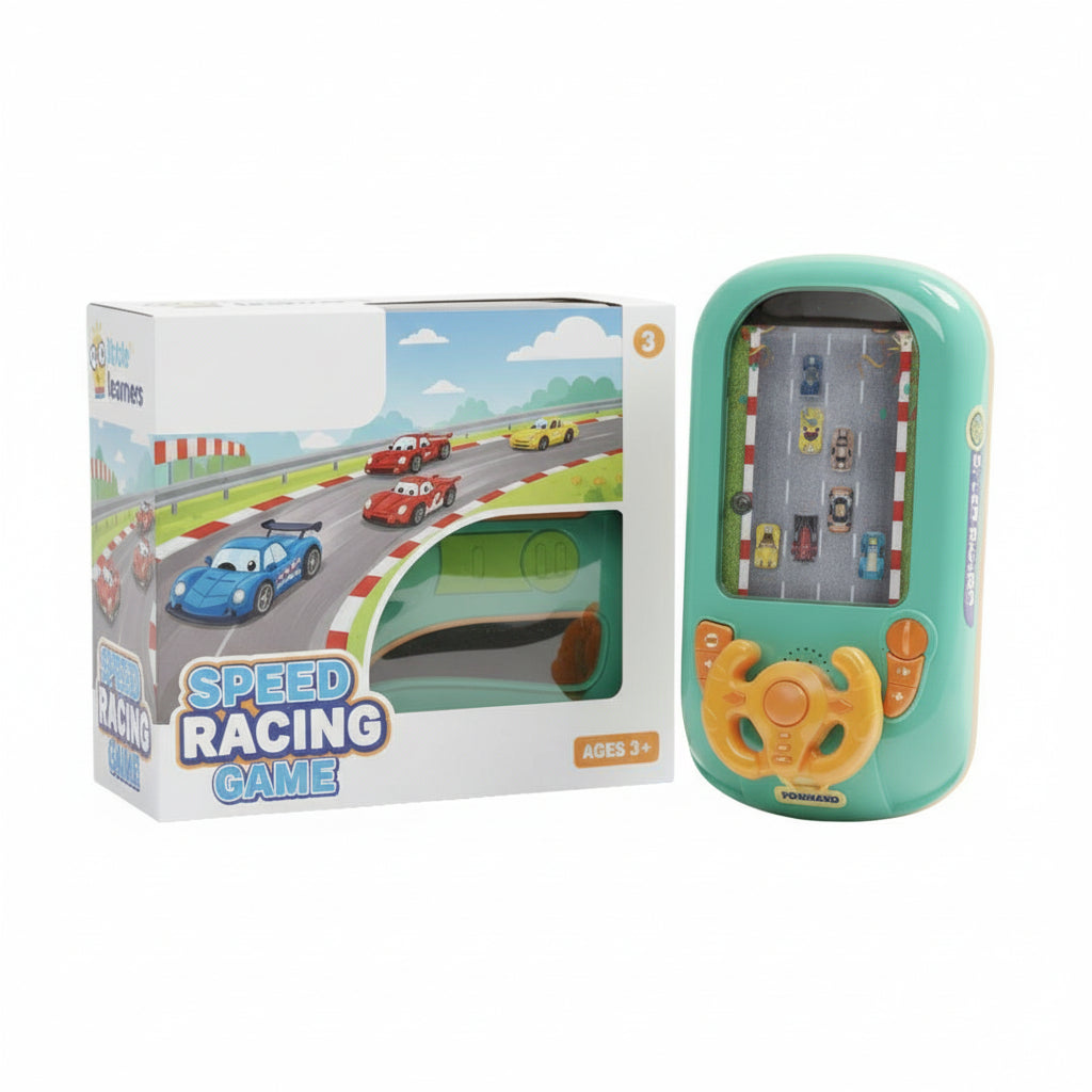 Adventure Racing Game Console with Interactive Wheel