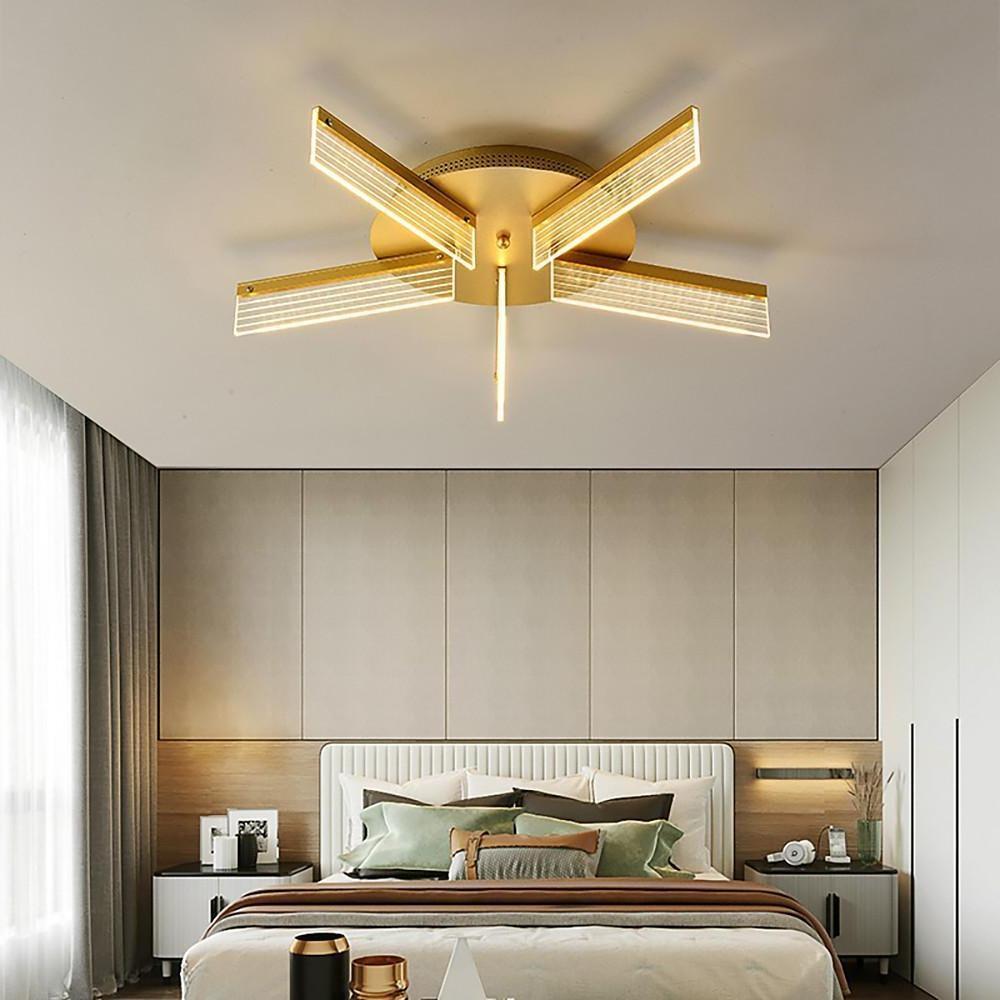 12-Light Taavita Flush Mount Ceiling Lights - Circular Linear Design LED