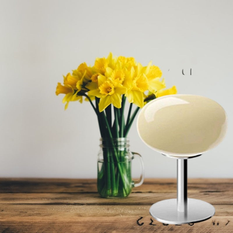 Luna Glow Elegant Glass Table Lamp with Adjustable LED Light