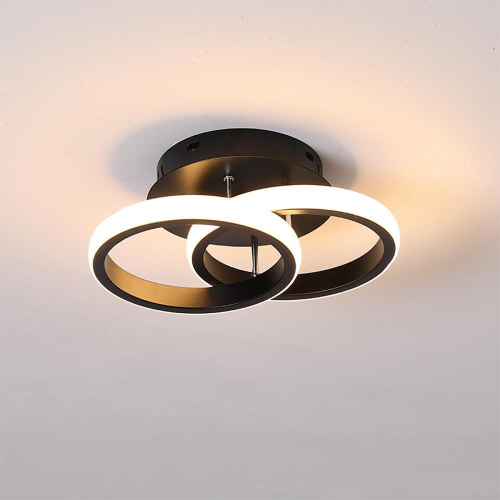 9'' LED 2-Light Line Design Flush Mount Lights Modern LED Metal PVC Modern Style Flush Mounts Semi Flush Mounts-dazuma