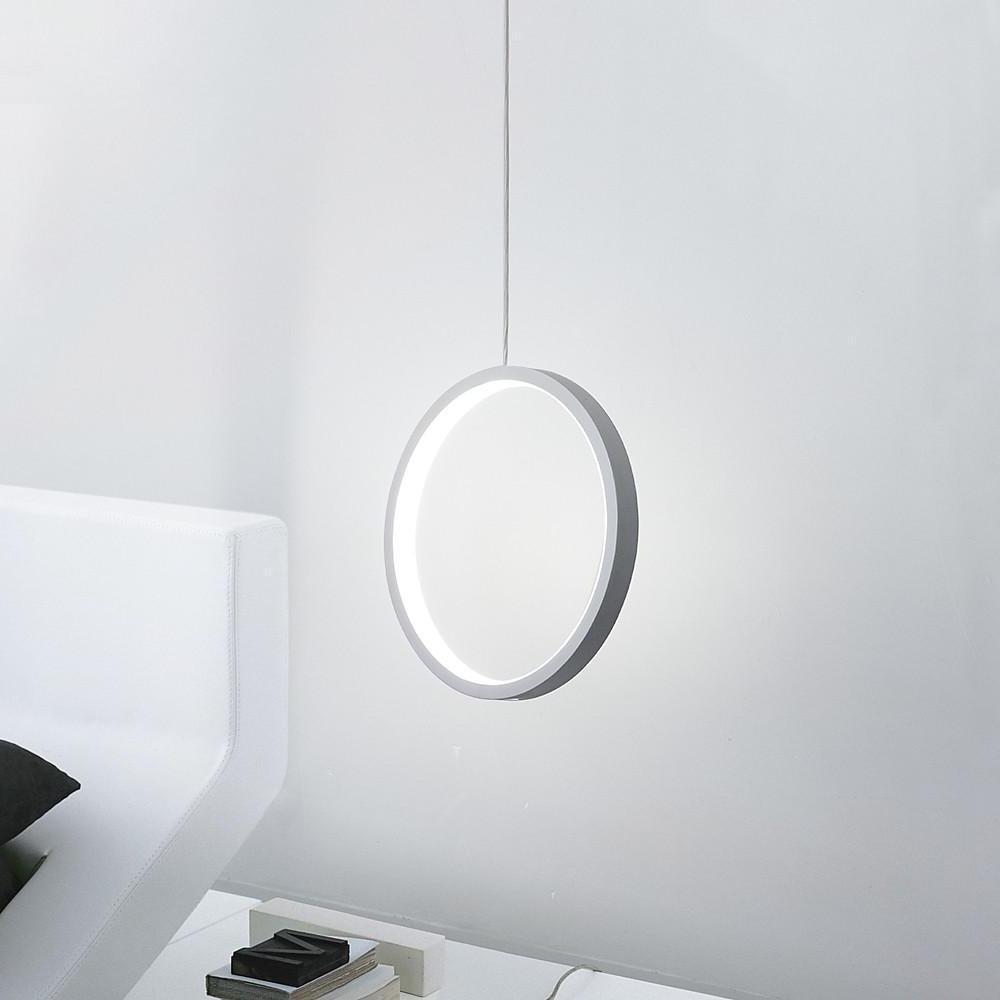 8'' LED 2-Light Circle Design Pendant Light Modern LED Aluminum Acrylic Mini Circle Island Lights