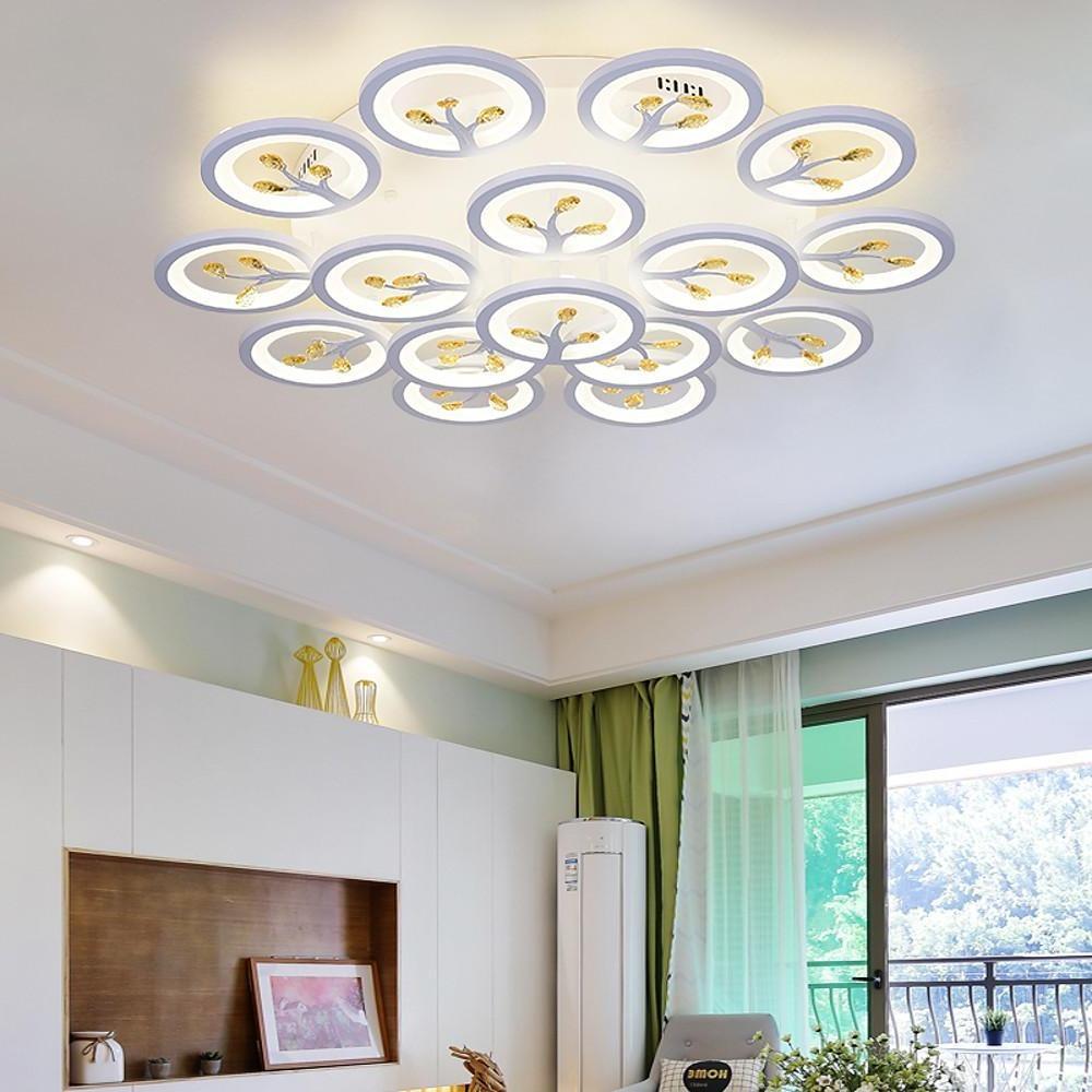 20'' LED 16 Bulbs 12 Bulbs 6-Light Geometric Shapes Flush Mount Lights Nordic Style LED Metal Acrylic Flush Mounts Semi Flush Mounts-dazuma