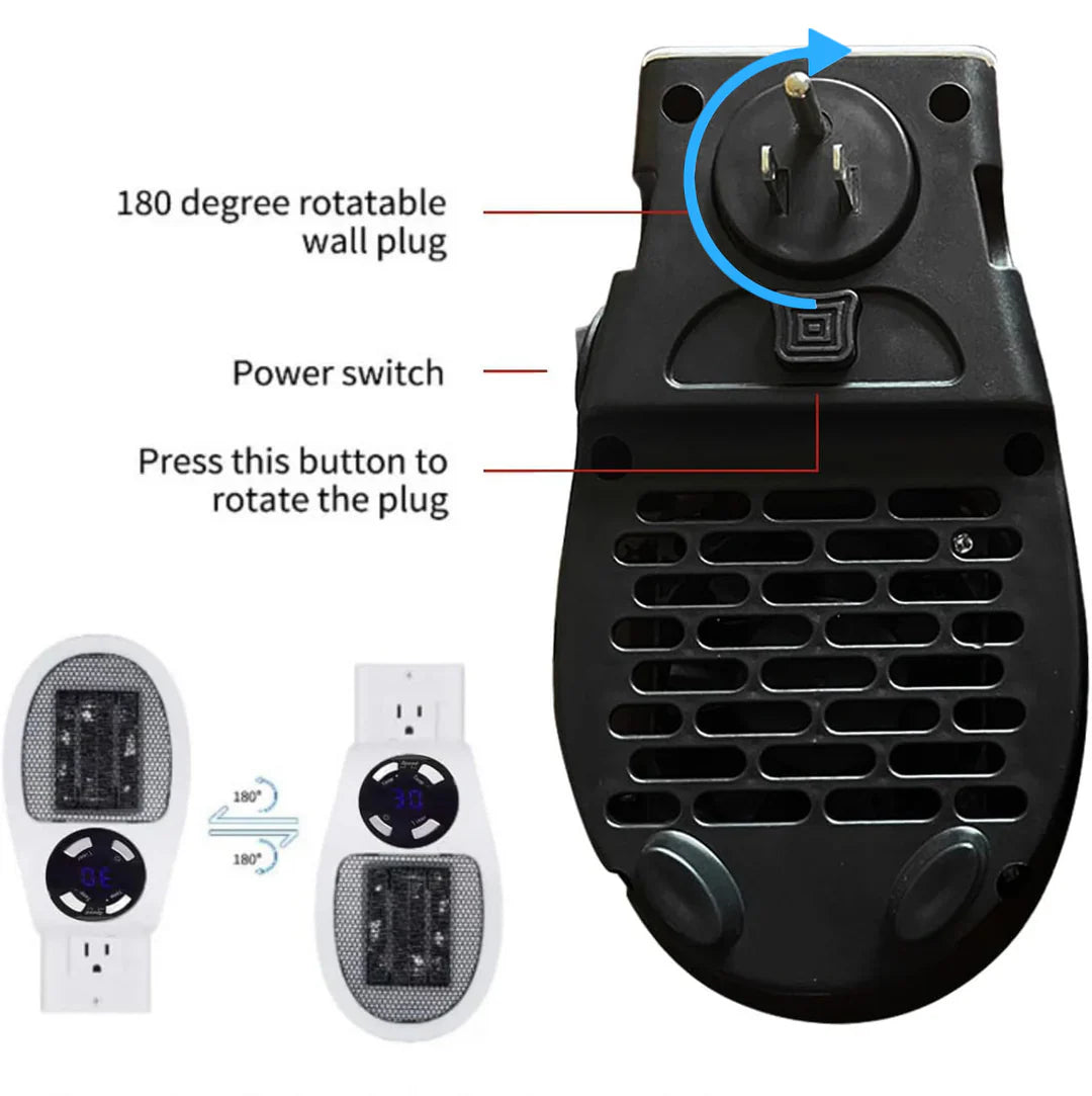Compact 500W Electric Heater for Portable Use