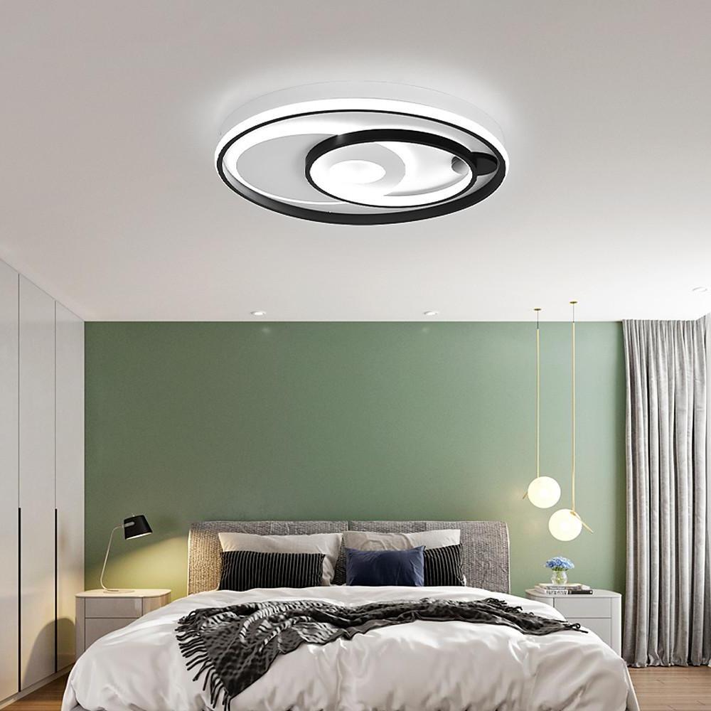 20'' LED 1-Light Geometric Shapes Circle Design Flush Mount Lights Nordic Style LED Metal Acrylic Geometrical Stylish Classic Dimmable Ceiling Lights-dazuma