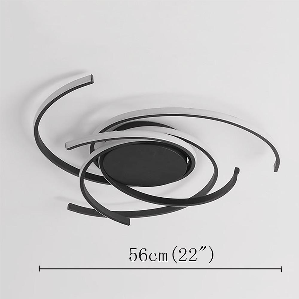 22'' Artistic Scattered Semicircle Painted Aluminum Silicone Flush Mount Lights Bedroom Ceiling Lights