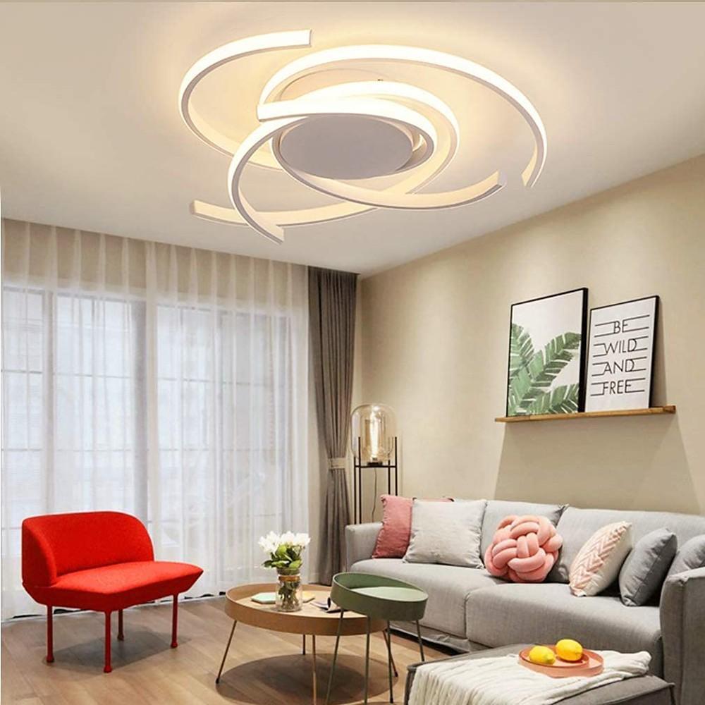 22'' Artistic Scattered Semicircle Painted Aluminum Silicone Flush Mount Lights Bedroom Ceiling Lights