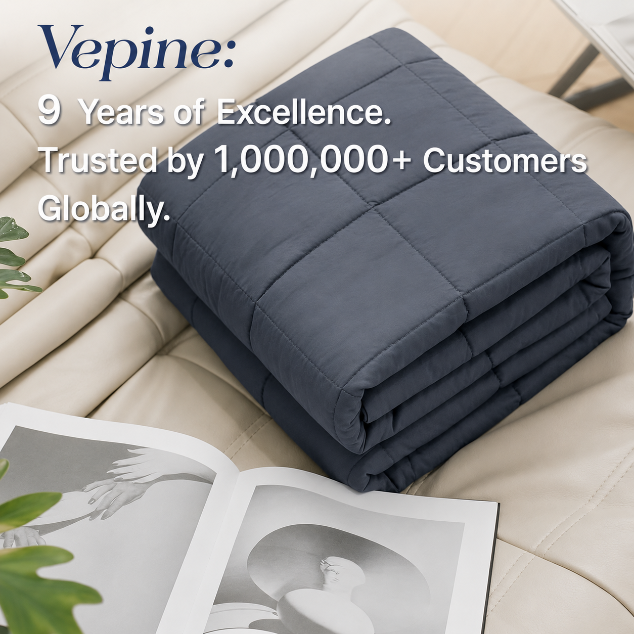 Cooling Weighted Blanket for Adults | Breathable All-Season Comfort