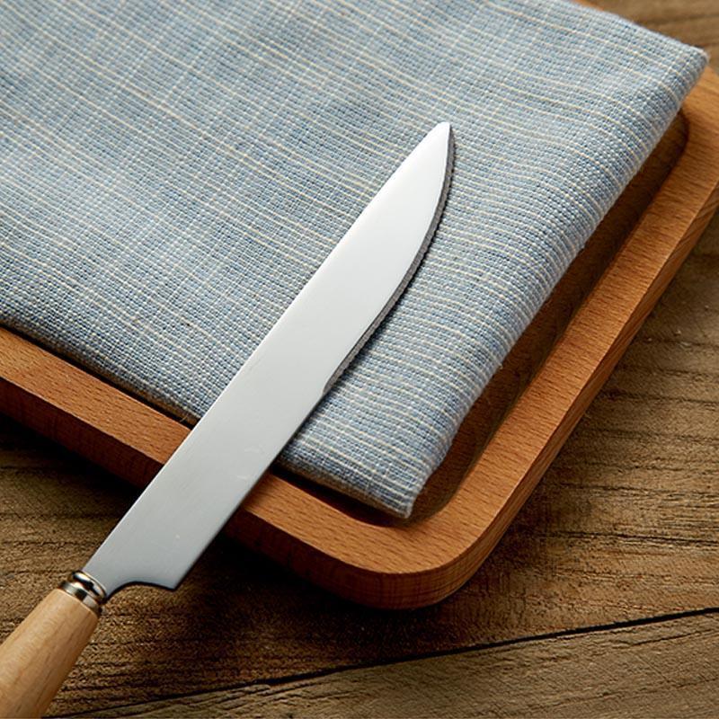 Taavita Cutlery Set - Premium 5-Piece Scandinavian Design Set with Wooden Handles