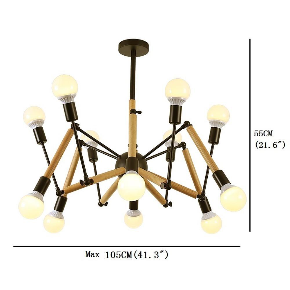 12 Lights Taavita Sputnik Design Nordic Chandeliers Hanging Pendant Lamp Light