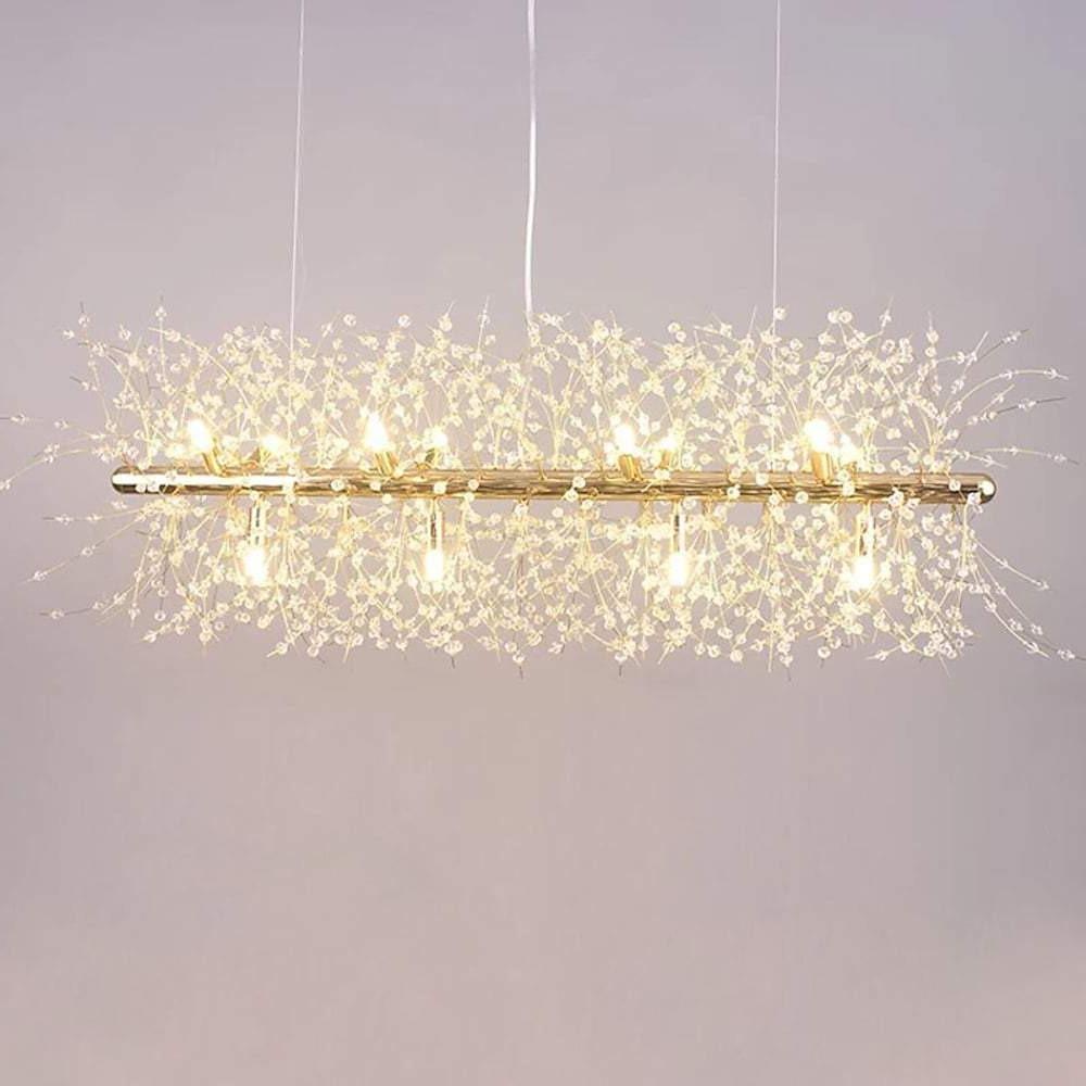 12-Light G9 LED Crystal Strings Firework Pendant Lights