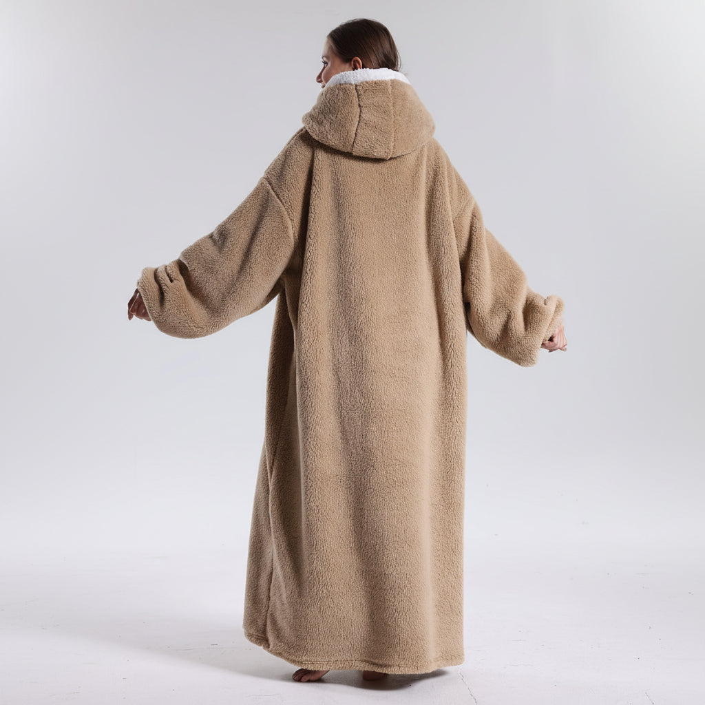 Cozy All-in-One Hoodie Blanket for Adults on Chilly Days