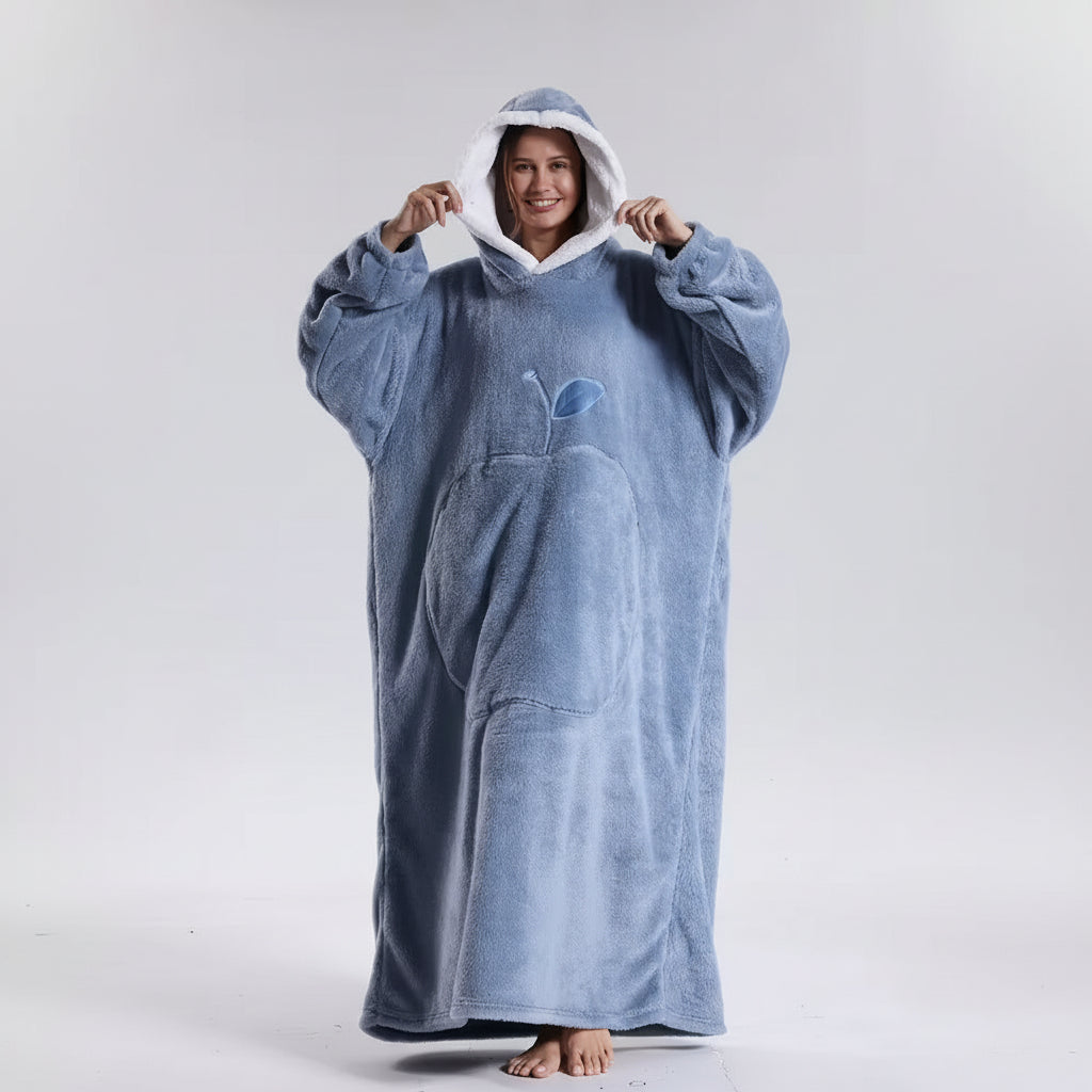 Cozy All-in-One Hoodie Blanket for Adults on Chilly Days
