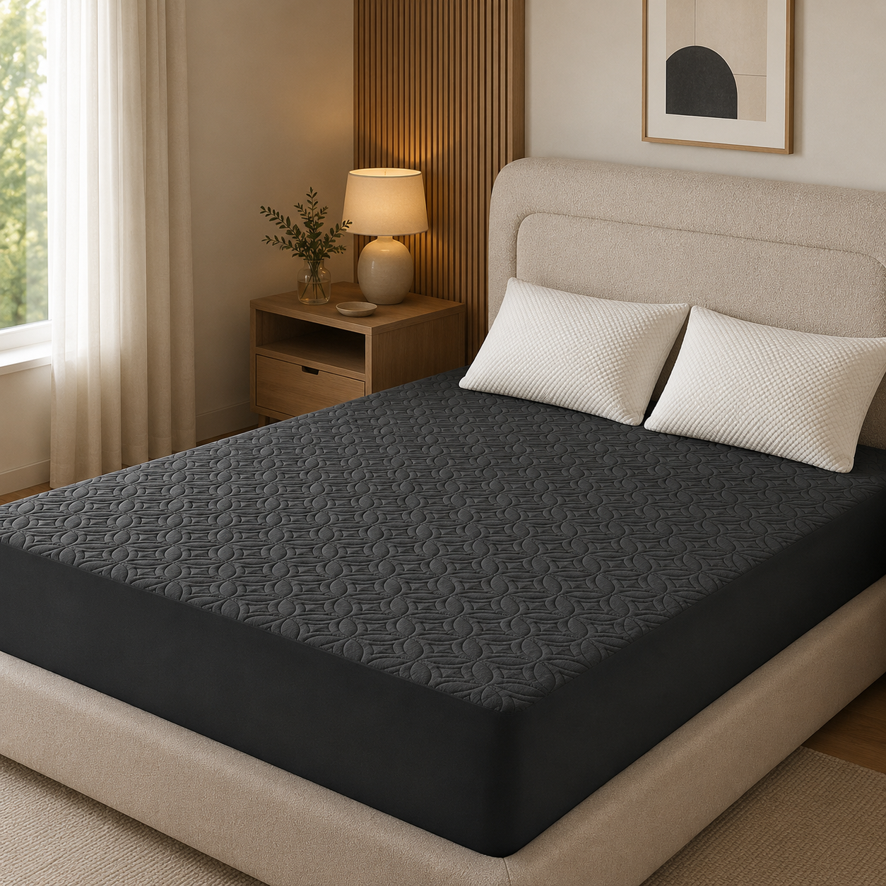 Waterproof Mattress Protector with Deep Pockets – Soft, Breathable Cover