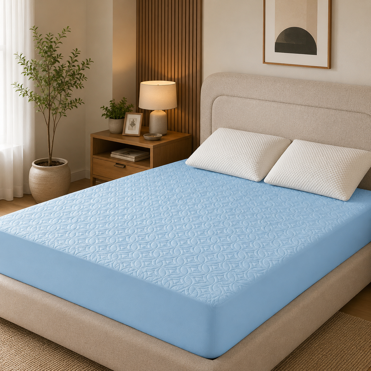 Waterproof Mattress Protector with Deep Pockets – Soft, Breathable Cover