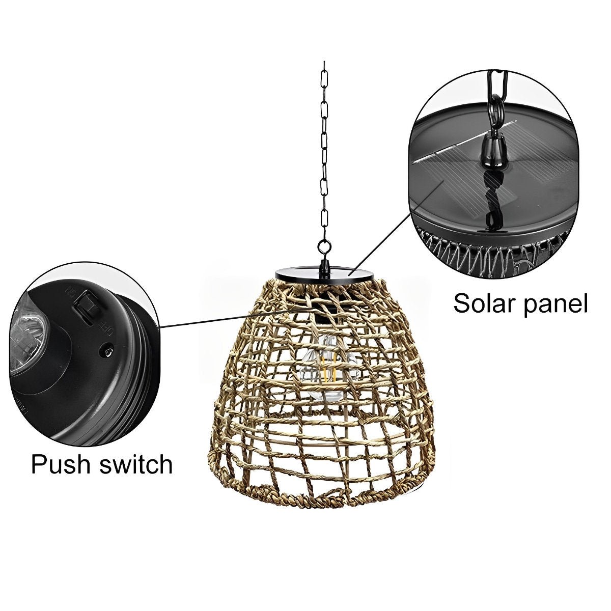 Eco-Friendly Bell Pendant Lantern for Outdoor Spaces
