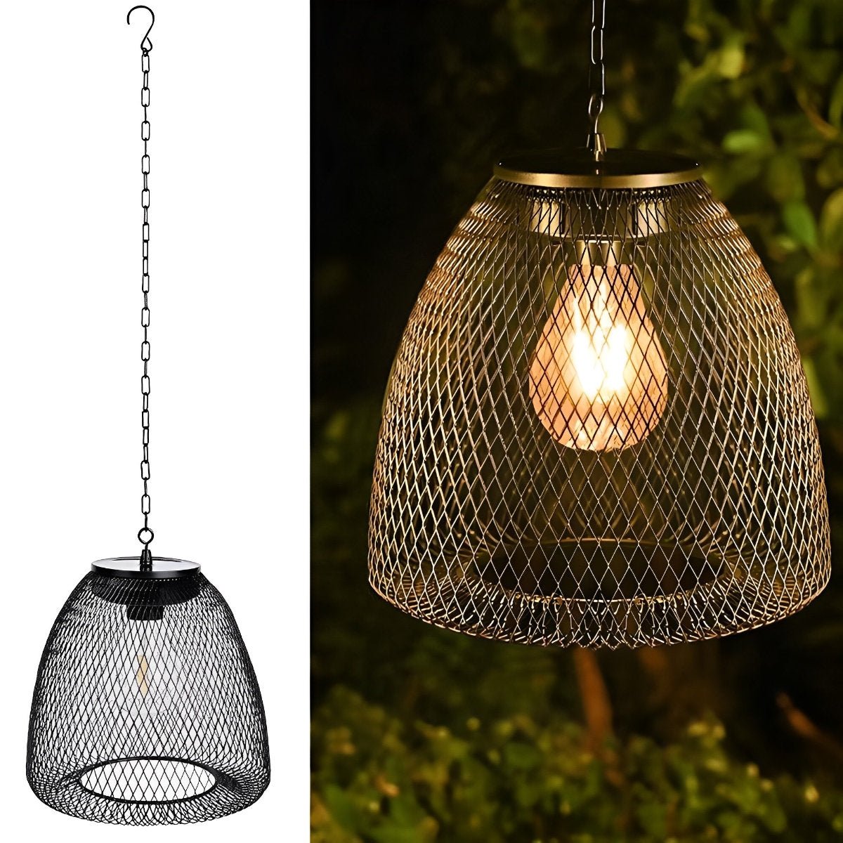 Eco-Friendly Bell Pendant Lantern for Outdoor Spaces
