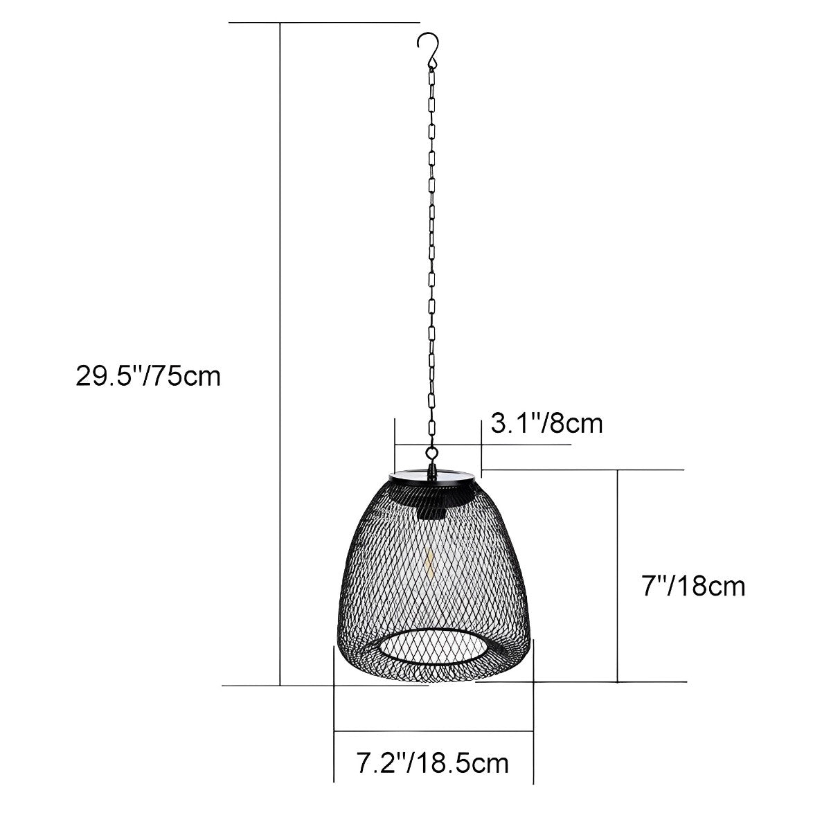 Eco-Friendly Bell Pendant Lantern for Outdoor Spaces